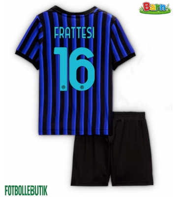 Inter Milan Davide Frattesi #16 Hemmaställ Barn 2025-26 Kortärmad (+ Korta byxor)